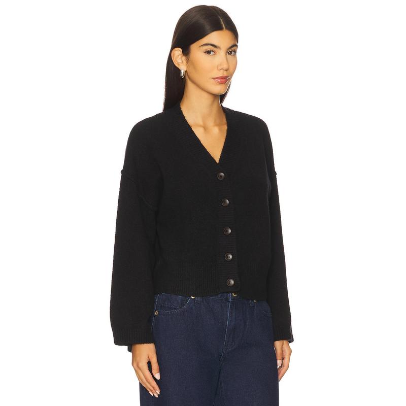 Free People Cool Of The Night Cardi in Mocha Melange