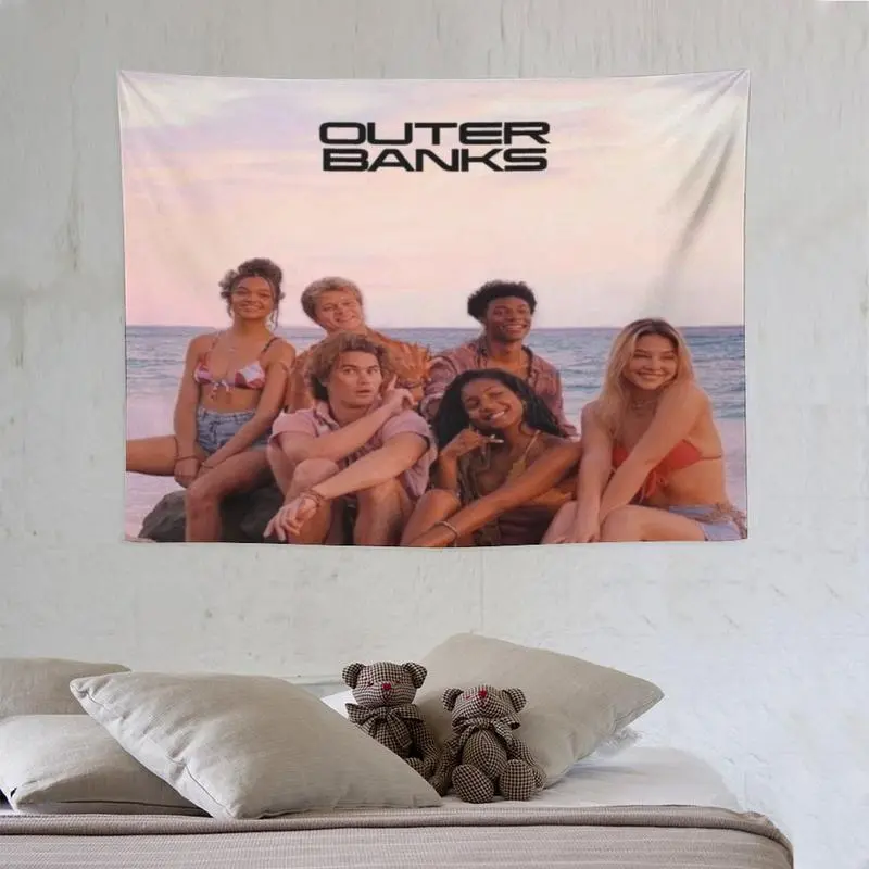 JJ Maybank tapestry Outer Banks main picture Flag Wall Art Hanging,For Decorate Clubs Concerts Bars University Dormitories Living Rooms Bedrooms Decor Tapestry