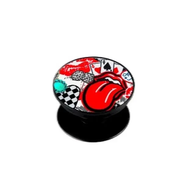 Retro Kiss Dice Aces Phone Grip Accessories-Fun and Unique phone accessory Foldable Stand