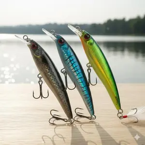 3D Realistic Fish Eye Plated Nickel Crankbait Lure | Anti-Tangle Triple Hooks & Rotating Swimming Action for Bass, Catfish, Trout, Walleye, Redfish | Freshwater & Saltwater Deep Sea, Surf & Casting Fishing Tackle Fishing Lures