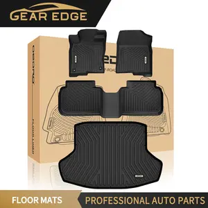 YITAMOTOR Floor Mats for Honda Civic Sedan 2022-2025 Custom Fit Black All Weather Front & Rear Row Trunk Liners Car Floor Mats Set Easy to Clean Odorless TPE Material