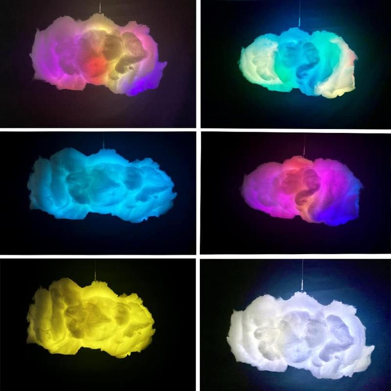 3D Cloud Lightning Light Kit – Music Sync Multicolor LED Strip Lights with Wireless Remote & App Control for Indoor Decor