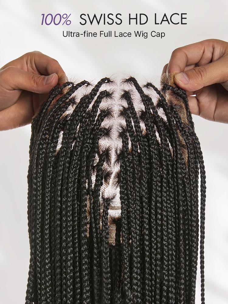 [New Arrival]OwnScalp Salon Braids Super Natural Scalp Full HD Lace Knotless Box Braided Wig Flexi-Fit Invisi Drawstring Cap Miracle Knots Limited Time Offer TikTok Exclusive #luvmenewarrivals