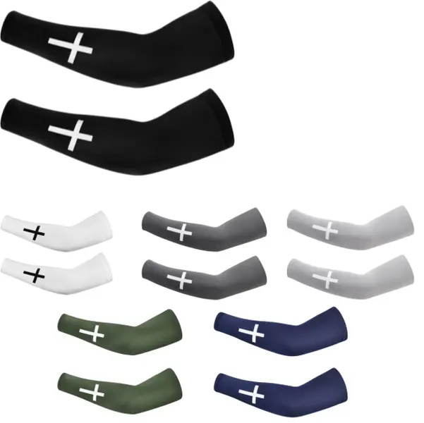 Cross Print Cooling Arm Sleeves UV Protection Sun Protection Arm Covers Stretchy Breathable Sports Arm Guards Multicolor White Black Gray Green Outdoor Cycling Driving Running Tattoo Cover Sleeve for Men Women