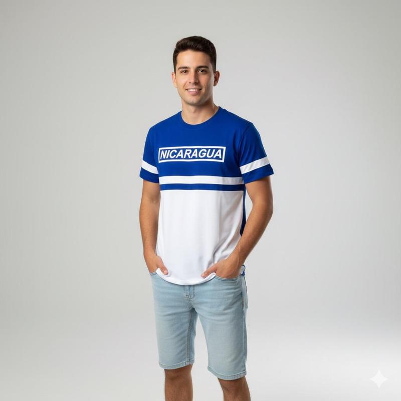 Nicaragua Soccer Jersey - Comfortable Synthetic Material, Breathable & Durable, Easy Care, Versatile for Any Season
