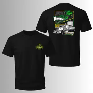 Trucking Job T-Shirt, Thompson Farms Semi Truck and Harvester Graphic Back Print New Freedom PA Design, Front 40th Anniversary Logo, Soft Cotton Blend Shirt, Workwear Streetwear for Drivers and Farmers, Gift for Truckers, Trending TikTok Outfit