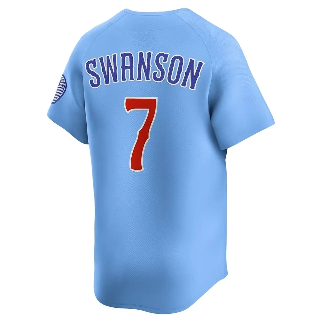 Unisex Baseball Collections Inspired by Chicago Team Swanson Player Alternate Replica Jersey - Baby Blue