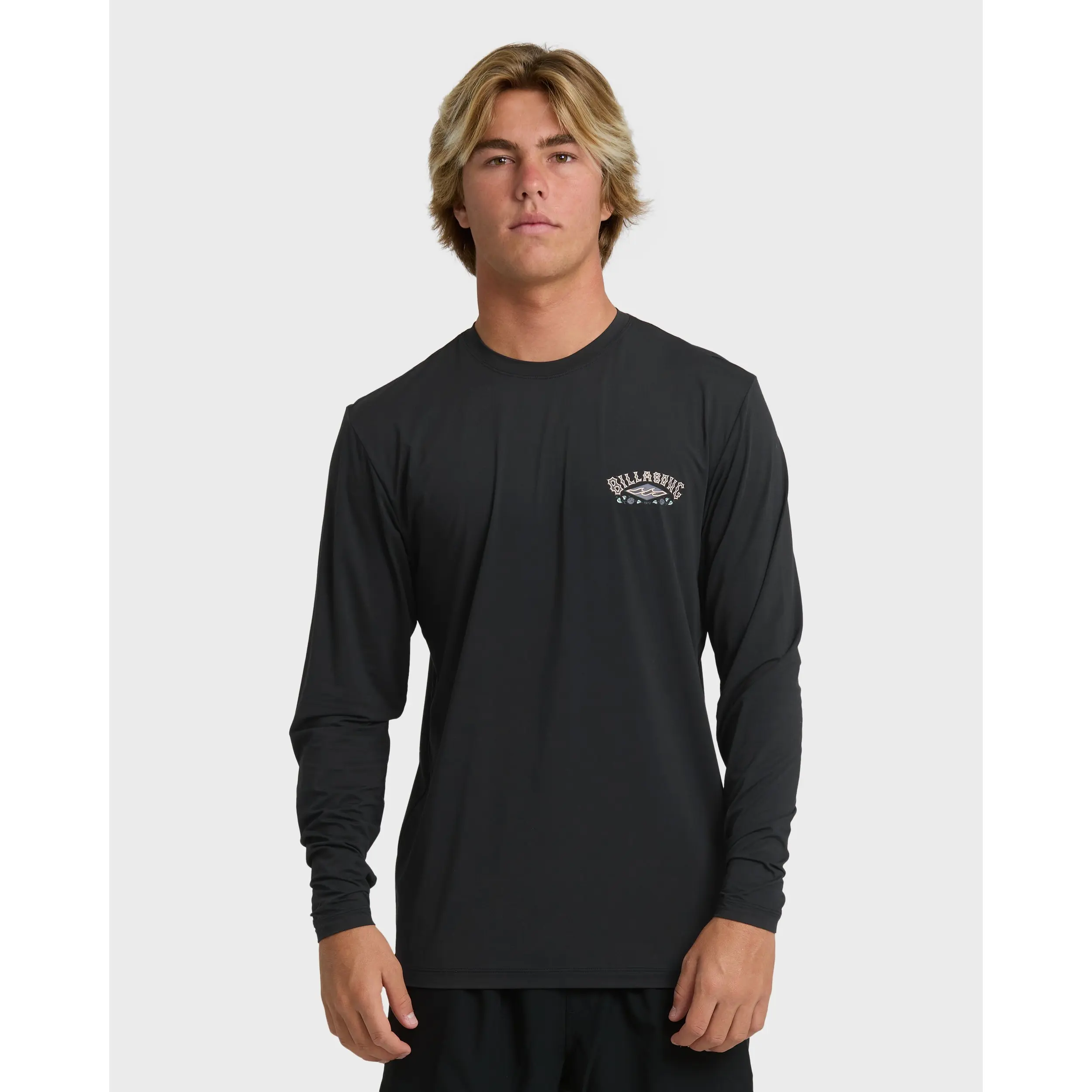 BILLABONG Men's Heritage Loose Fit Long Sleeve Surf Shirt, Loose Fit Graphic Tee Screen Print Stretch Lightweight, Beach Coastal Surf