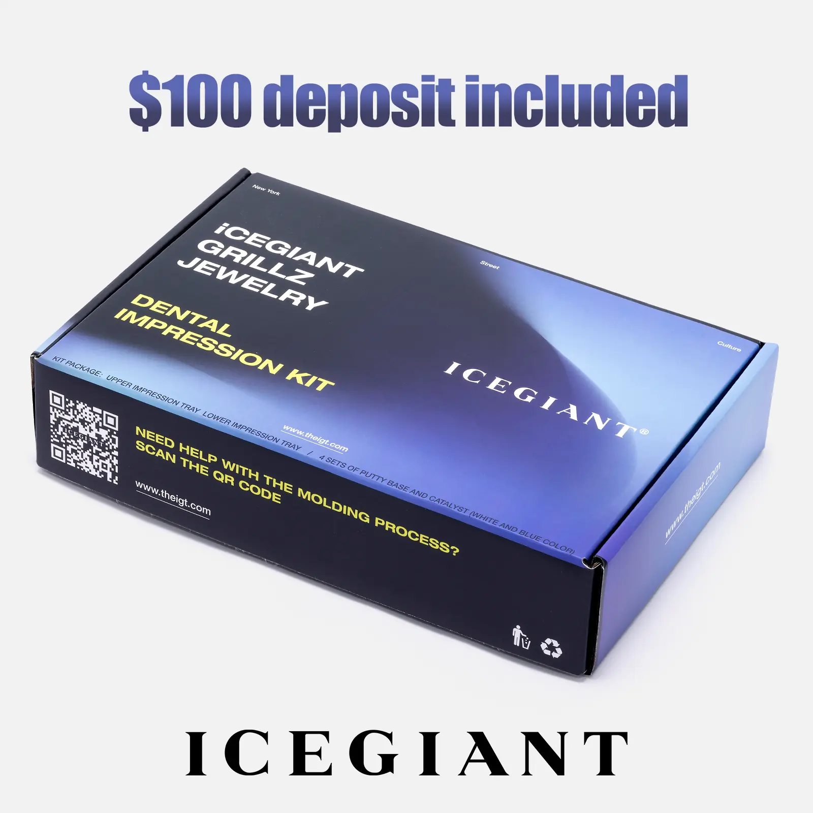 IceGiant IGT Custom Hip-Hop Grillz Teeth Accessory - Mold Kit Deposit, Dental Accessory