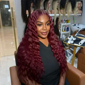 Burgundy Closure Wig
