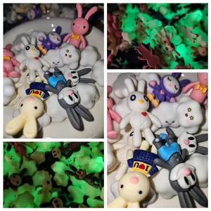 Bunnies in the Lumi Clouds Charms for DIY Projects - Perfect for Making Accessories