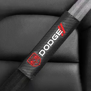 Universal Leather Seat Belt Shoulder Pads, 1/2 Pack Comfortable Neck Protection, Fits Dodge RAM 1500 Srt Sxt Challenger Durango Charger