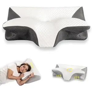 Doreve Cloudfaser Pillow,   Pillow, Dreamers  Pillow for  & Sleeping,  Contour for Side Sleepers, Necks and  Support