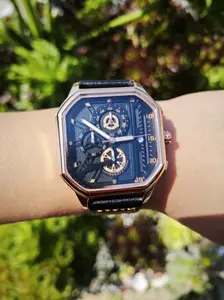 New Fashion Luminous Quartz Watch Royal Design Waterproof Leather Band Wristwatch For Men Analog Reloj