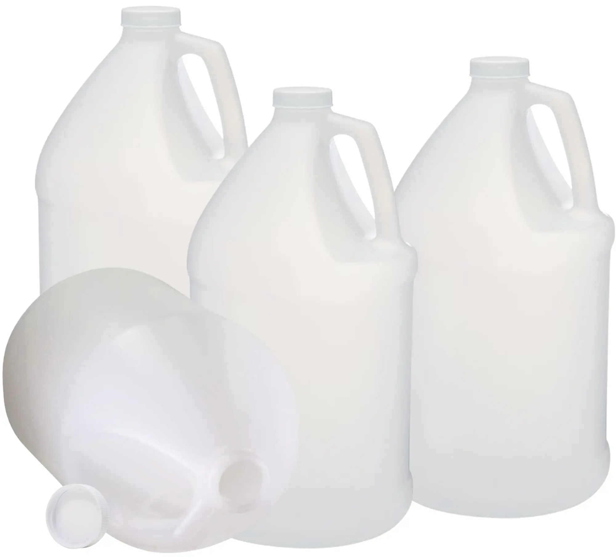 1 Gallon HDPE Plastic Jug with Child-Resistant Caps Made in USA - Pack of 4