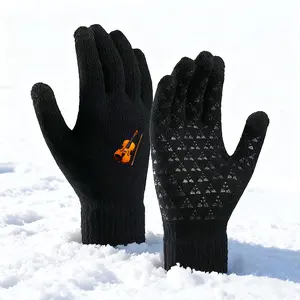 Violin Pattern Fashion New Windproof Warm Gloves for Outdoor Sports and Daily Wear  Perfect Gift for Music Lovers  Musicians  and String Instrument Enthusiasts on Christmas  Thanksgiving  Valentine's Day  and Birthday Celebrations