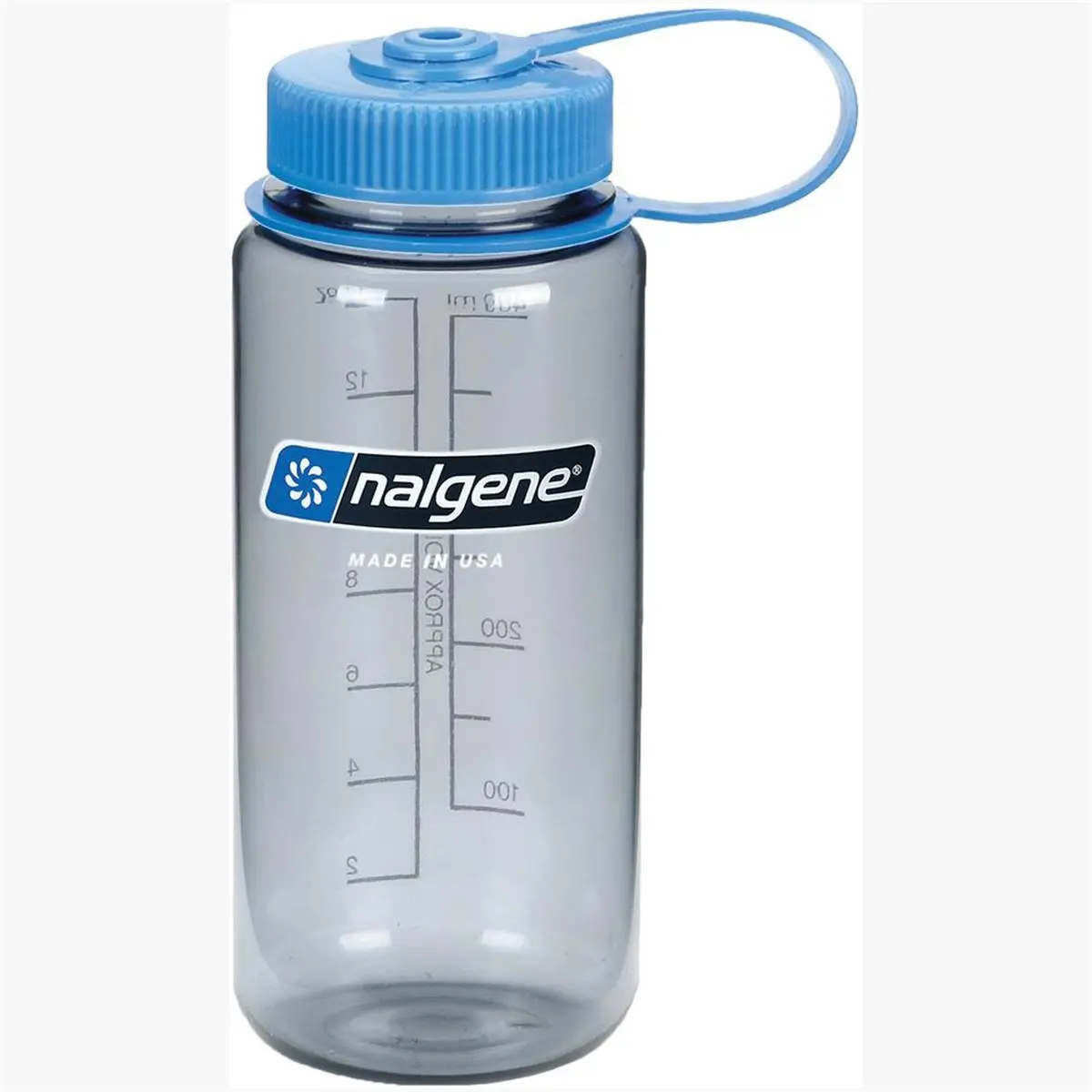Nalgene 342703 Wide Mouth Sustain Handy Plastic Water Bottle - 16 oz (0-500 ml), Gray, Reusable, Everyday Use, Default Cylindrical Drinkware for Kitchenware Needs, 16Oz