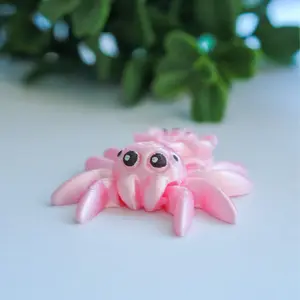 3d Printed Articulated Baby Pink Orchid Jumping Spider Mini 3D