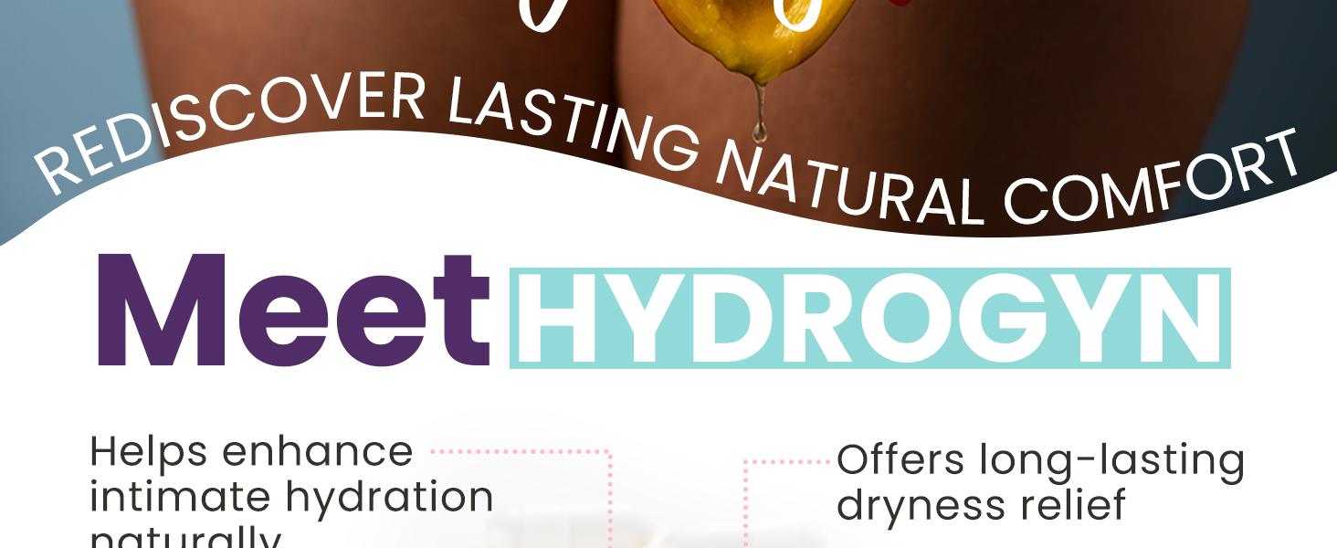 Hydro Gyn Vaginal Moisturizer Pills | Slippery Elm Intimate Care Capsules for Women to Support Healthy Moisture, pH Balance, Mood & Relaxation | Feminine Care Oral Capsules for Vaginal Dryness – 60 Capsules