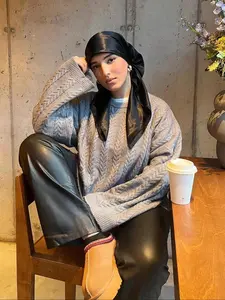 Women's Solid Color Square Scarf, Casual Versatile Fashion Bandana for Daily Wear, Trendy All-match & Exquisite Scarf for Birthday Gift, Casual Soft Shawl, Head Scarf