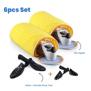 6-pcs Shoe washing machine bag, Laundry shoe bag for washer and dryer, Durable Zipper Plush Sneaker Washing Machine Bag for Shoes,Gym, Tennis Set Mesh