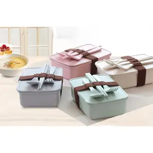 Lunch Box Bamboo Fiber Microwave Oven Bento