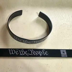 Thin metal military / civilian bracelets