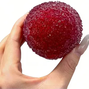 1pc Lychee Shape Stress Relief Toy, Soft Sensory Fidget Toy for Kids and Adults, Cute Elastic Collectible, Perfect Gift for Holidays