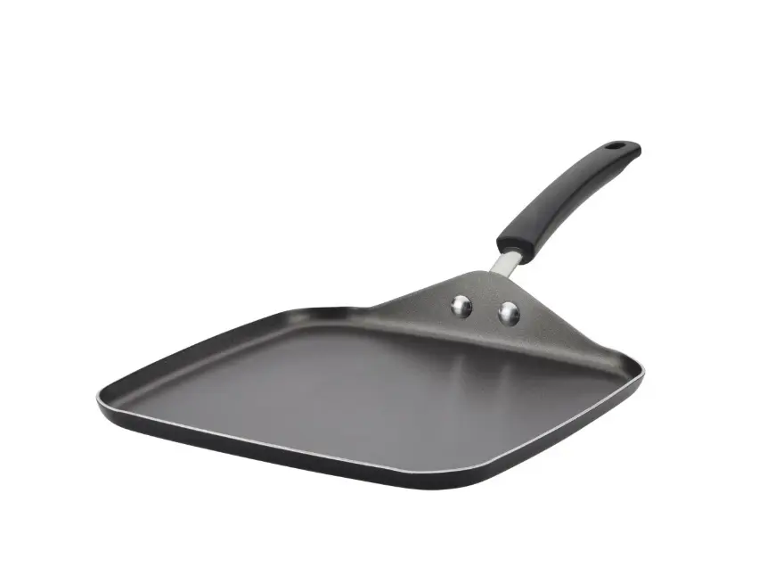 11-Inch Nonstick Easy Clean Griddle Pan Cookware - Dishwasher Safe, Oven Safe to 350°F, Black