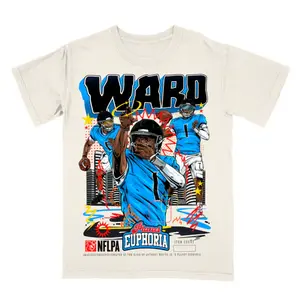 Comfort Colors Cam Ward Graphic T-Shirt, College Football Retro Sports Streetwear Tee Vintage NCAA Aesthetic Style, Unisex Fan Outfit for Men Women, Soft Washed Cotton Shirt Game Day Wear