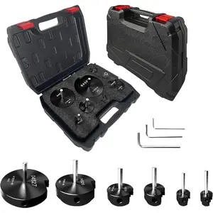 04529 for PPRK6 Pipe Fitting Reamer,PVC Pipe Reamer Kit Contains 3/4",1",1-1/2",2",3",4" Aluminum Head.PVC Saver Fit into Standard 1/2" for CPVC, PPR or ABS