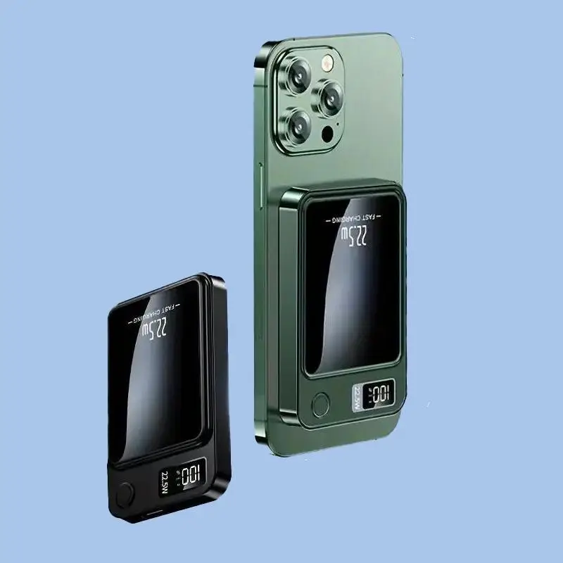 10000mAh Magnetic Wireless Power Bank, 1 Count Portable 22.5W PD20W Fast Charging Power Bank, Portable Charger for iPhone & Android Phones, Mobile Pho