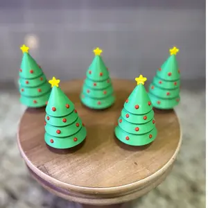 3D Printed Jumping Christmas Trees - Fun Stocking Stuffer for the Holidays