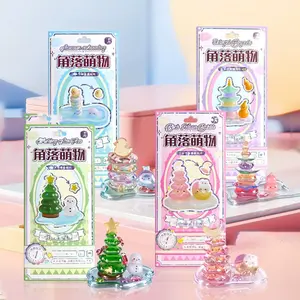 Corner Cute Relief Stickers, Stackable Mini Decorations, Star Count Christmas Tree Stickers, Handmade DIY 3D Stickers