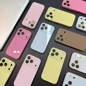 Aesthetic Solid Color iPhone Case, Crystal Clear Camera Lens Guard, Slim Shockproof Anti-Scratch Full Body Protective Cover, Compatible with iPhone 13 14 15 16 17 Pro Pro Max Plus Air