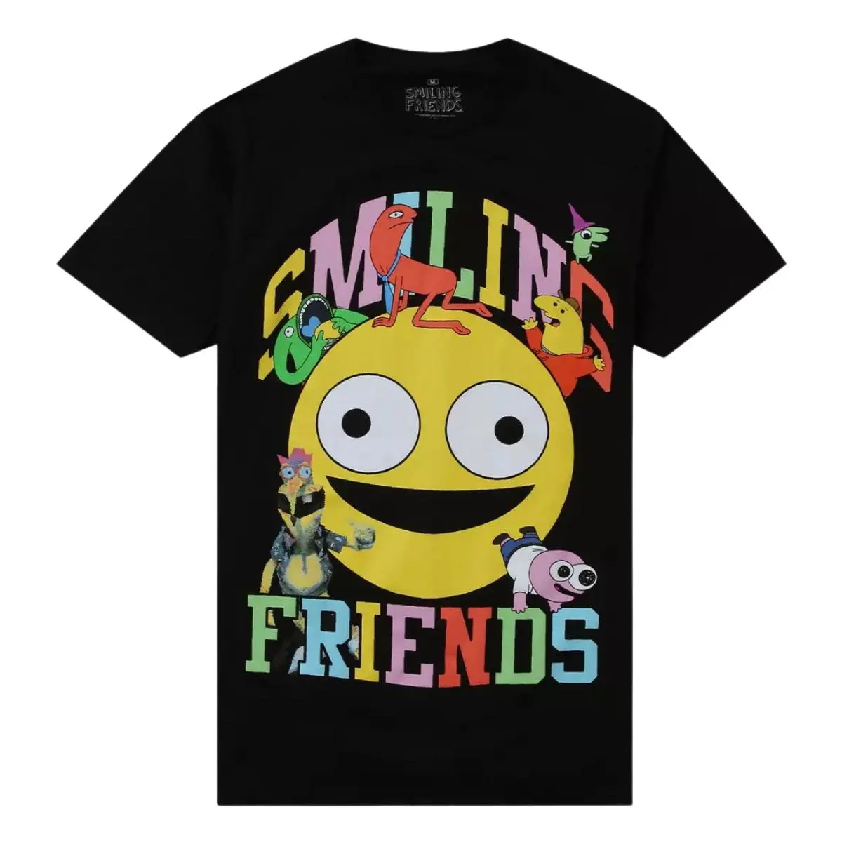 Smiling Friends Graphic T-Shirt, Unisex 100% Cotton Top with a Comfortable Loose Fit, Casual Wear Sizes S to 2XL, Loose-Fitting, Machine Washable, Short Sleeve, Lightweight, Pull On