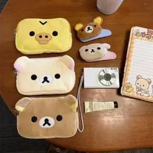 Kawaii Rilakkumas Coin Purse Wallet Creative Peripheral Korilakkuma Ccd Storage Card Bag Couple Birthday Small Storage Bag Gifts