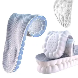 Shock-absorbing silicone insole-Silicone Warm Insoles with Shock Absorption & Comfort, 4D Cloud Soft Insoles for Men & Women, Breathable Memory Foam Cushioning Insoles, Trim to Fit Most Shoes