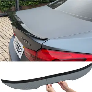 Universal 3-Stage Adjustable Blade ABS Rear Spoiler, No-Drill Adhesive Car Roof Diffuser, Black Auto Exterior Styling Sporty Modification Part