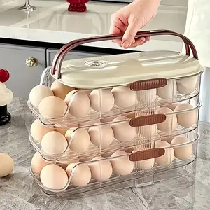 Multi-Layer Egg Rack, Refrigerator Egg Storage Box, Space-Saving Automatic Rolling Egg Organizer, Large Capacity Egg Distributor