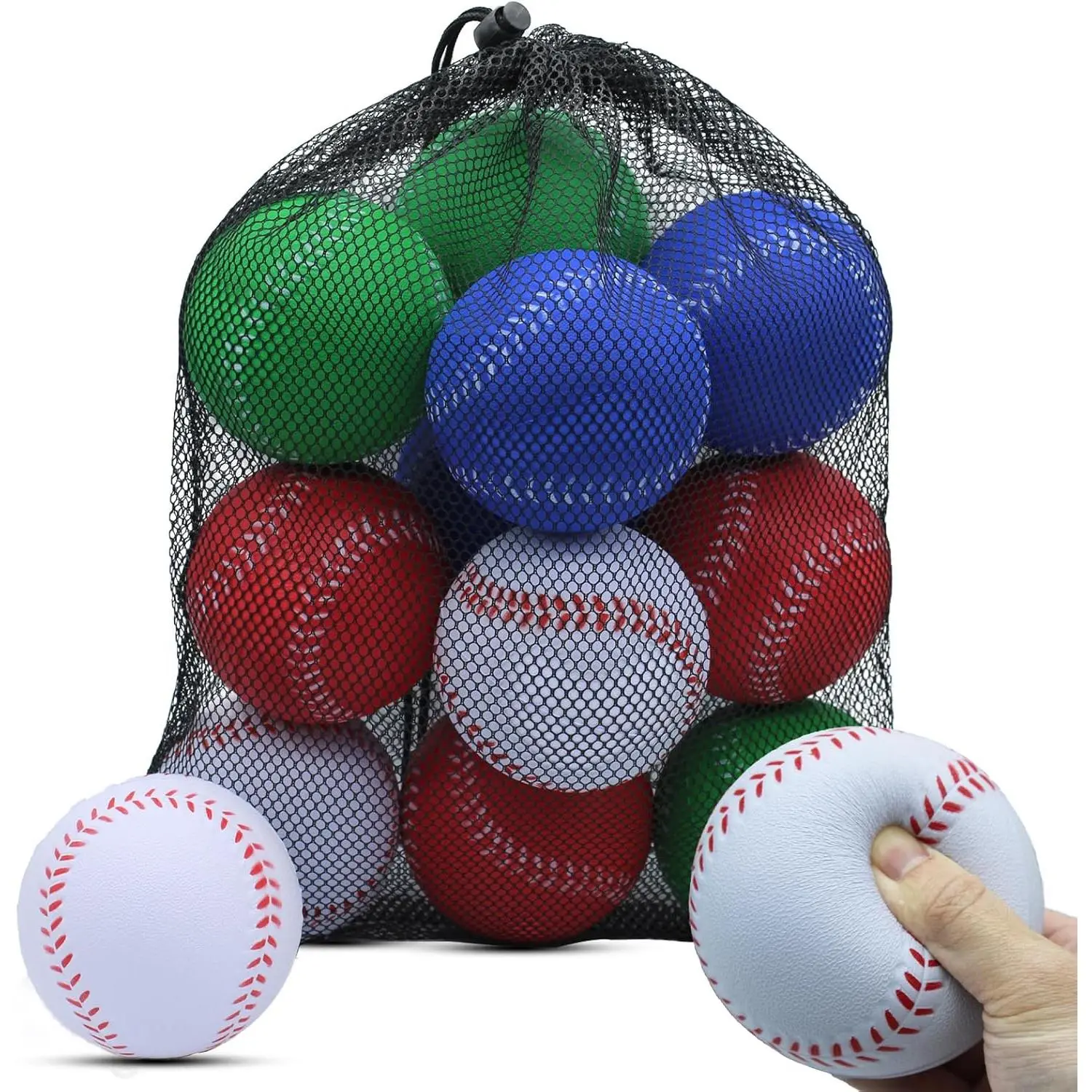 12 Pack  Baseballs Practice  Softballs 3.54 inch  Baseballs Unmarked Baseball Soft Toss, Batting, Fielding, Hitting, Pitching