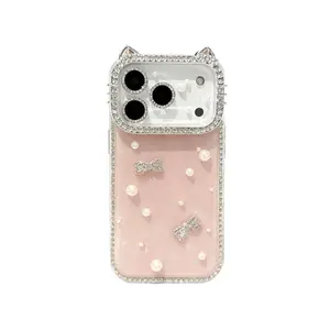 [Free !Shippin]diamond pearl DIY stickers phonecases For IP 17/16 Pro Max /15/14/13 Super beautiful Anti-Yellowing Shockproof durable ultra-thin Gift for Girls & Women case cases