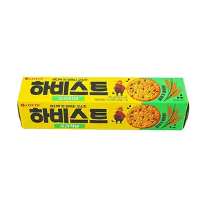 LOTTE Korea Black Sesame Cereal Crisps 100g - Crunchy Korean Snack Biscuits