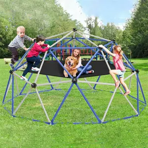 10FT Climbing Dome for Kids aged 3 - 10 years, Jungle Gym Apply To Park Dome Climber With Hammock Playground Equipment,durability and rust-resistance
