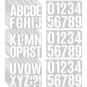 264 count Vinyl Letter Number Stickers,24 Sheets Self-Adhesive Alphabet Stickers,  Mailbox Number Sticker Letters for Mailbox, Door, Windows, , , Address (White, 4 inch)