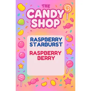 RASPBERRY STARBURST Loaded Tea or Loaded Water  Sugar Free Gluten Free