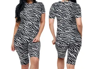Zebra Chic Plus-Size 2-Piece Set Comfort Garment Comfortable Spandex cute  two