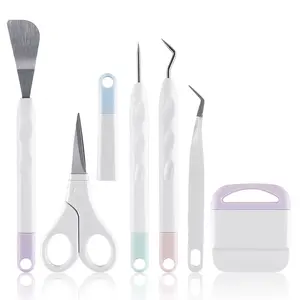 6pcs/set Craft Vinyl Weeding Tools Set Scrapbook DIY Silhouette Relief Carving Tool Kit For Silhouettes Hand Tools Crafts Kit