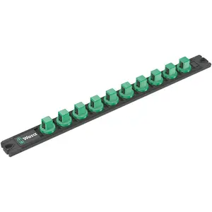 WERA 05136422001 9602 MAGNETIC SOCKET RAIL, 1/2", EMPTY, 30 X 370 MM