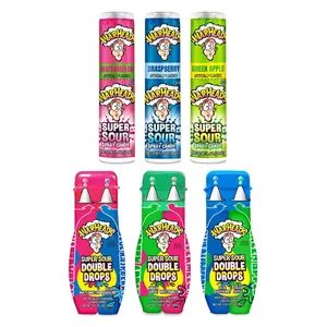 WARHEADS Super Sour Double Drops & Candy Spray Sampler - Assorted Fruity Flavored Liquid Candy - 6 Pack with 1 of Each